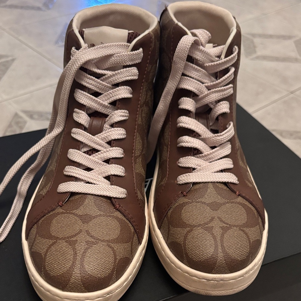 coach Brown High-Top Sneakers